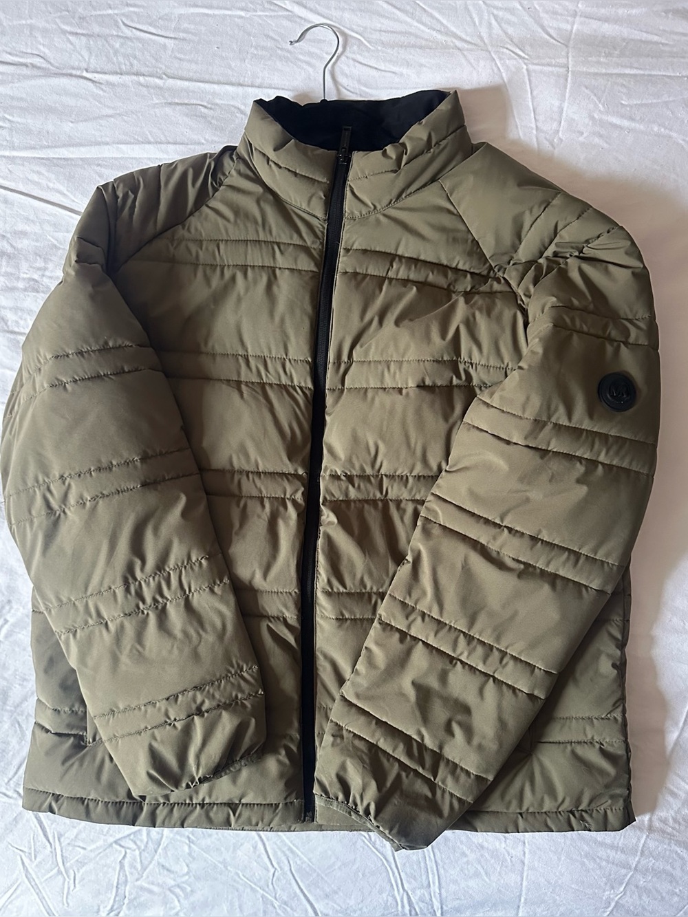 Michael Kors Extra Large XL Mens Olive Green Puffer Jacket Winter Fall Spring